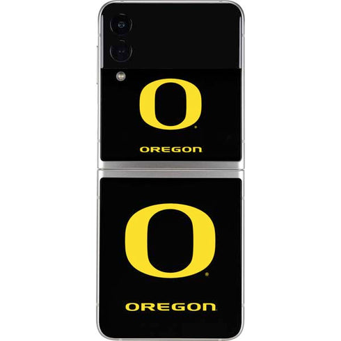University of Oregon Ducks Black Gradient Galaxy Z Flip3 5G Skin
